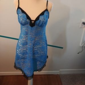 Blue lace nightie